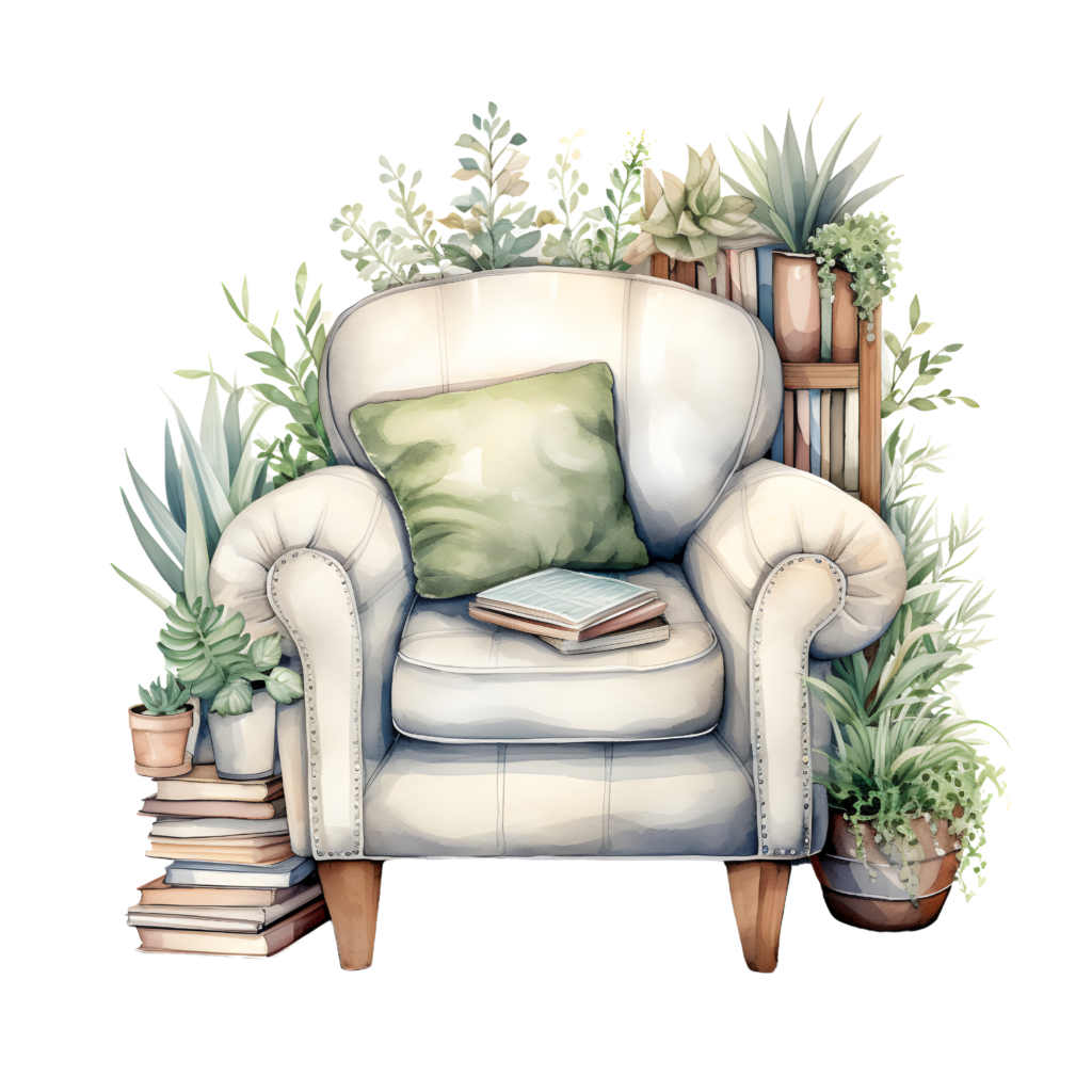 a comfortable looking chair is used to illustrate the question - how long power nap should be to reduce stress and anxiety